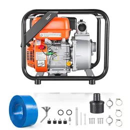 Product image of 2 In. 142 GPM 7HP Gas Semi Trash Water Transfer Pump, 25 Ft Hose