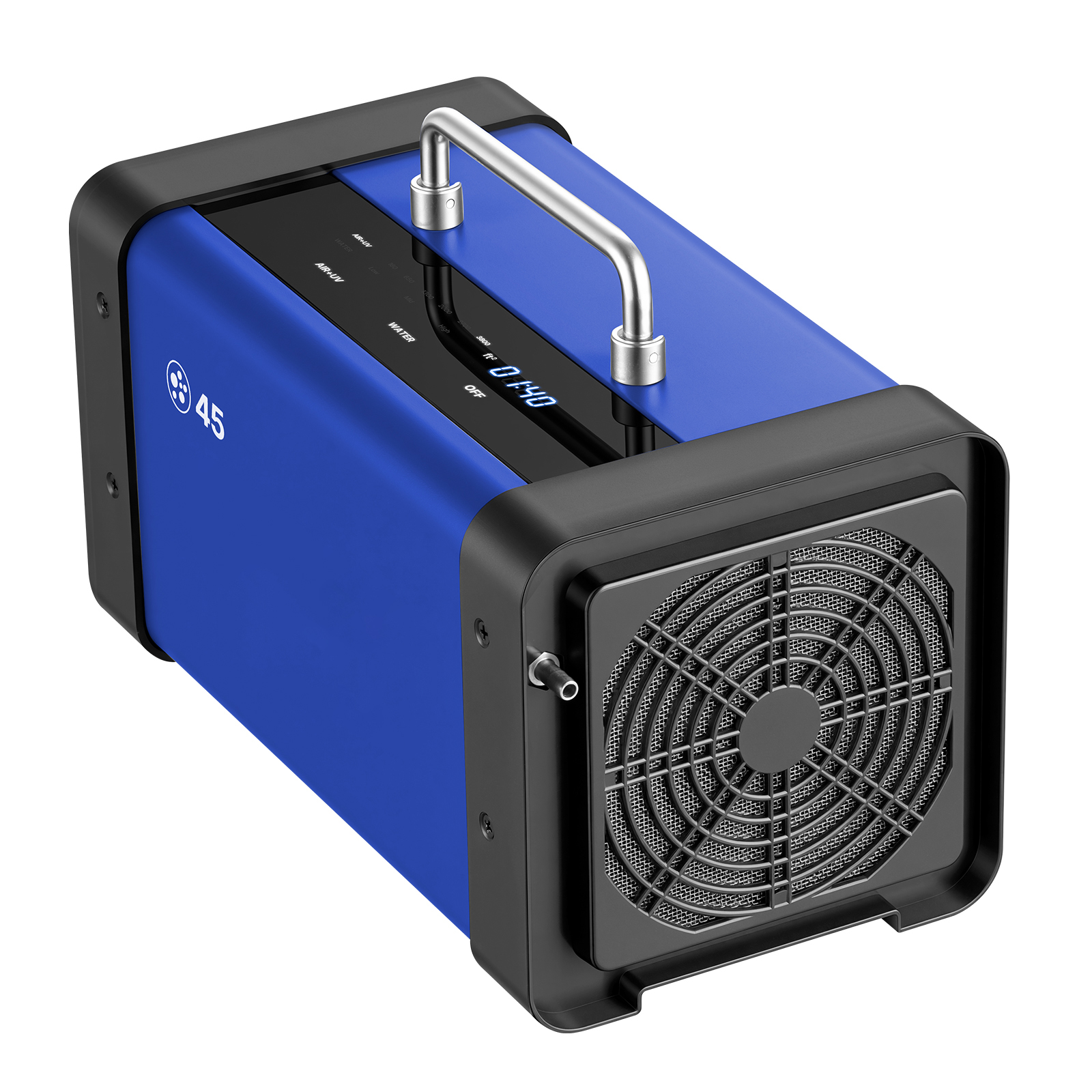 Main product image of Ozone Generator, 45000mg/h, 15s Delayed Start, Dual-Hose, LCD Touchscreen, 3800 Sq.ft