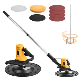 Product image of 800W Corded Electric Power Trowel, 6-Speed, 120-200 RPM, Discs, Extension Handle
