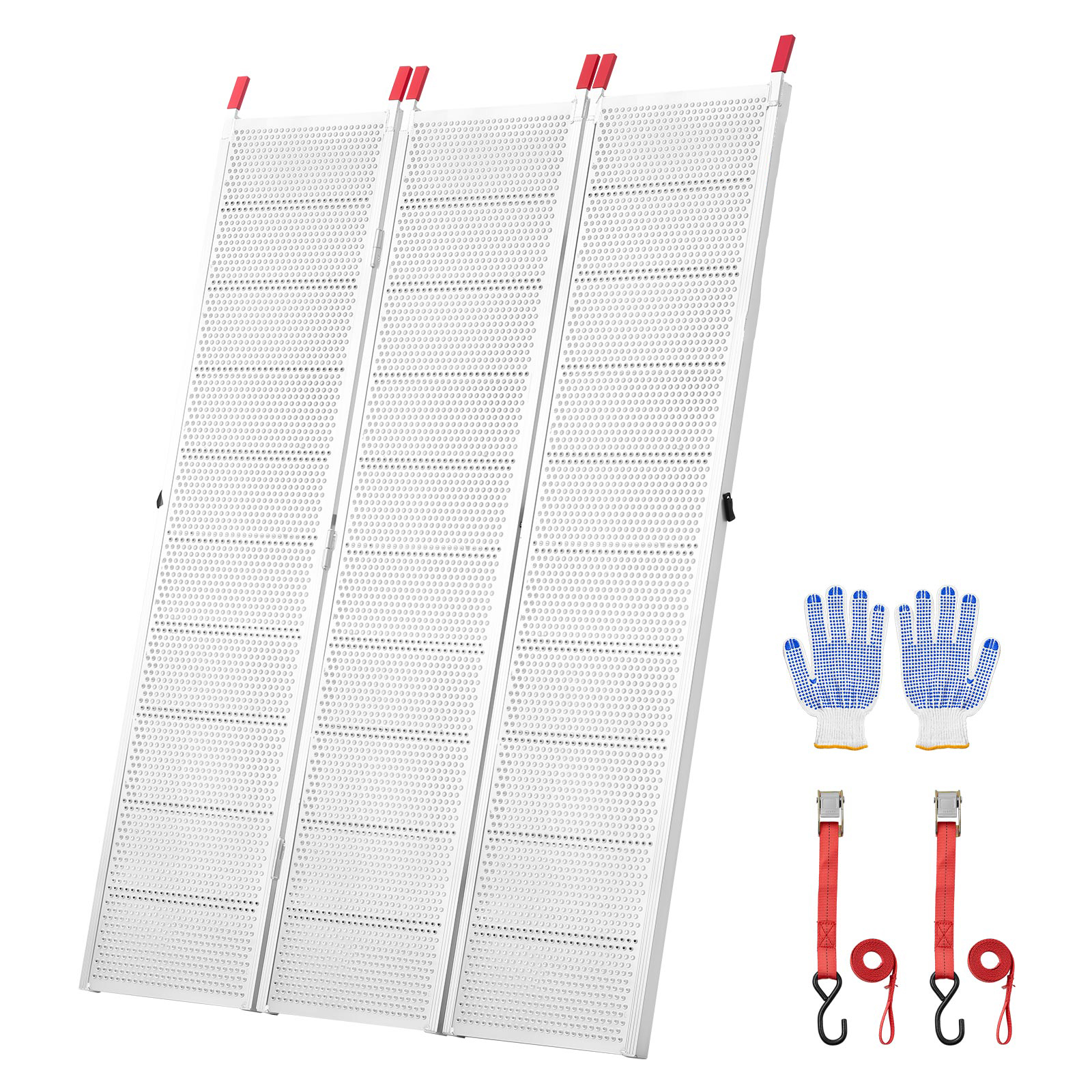 Main product image of Aluminum Tri-Folding Trailer Ramps, 76 x 54 In, 1500 LBS Capacity, With Straps