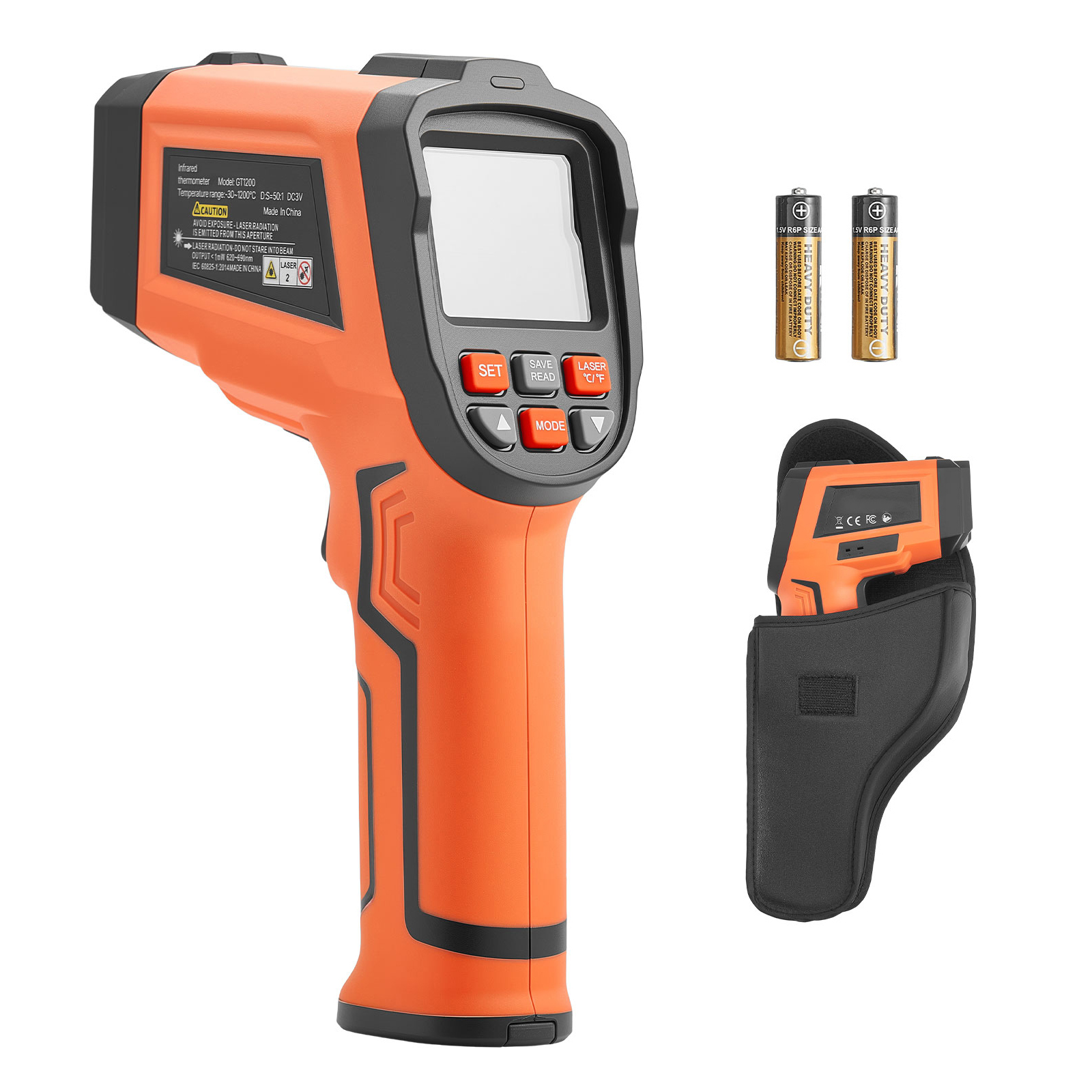 Main product image of Infrared Thermometer, -22℉ to 2912℉, Dual-Mode, K-Type, Dual Laser