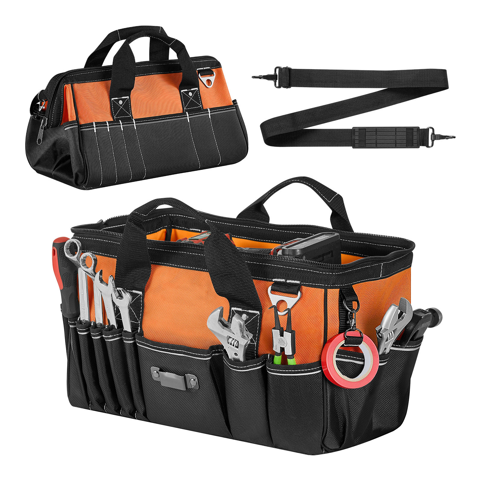 Main product image of 15.7 Inch Tool Bag, 33-Pocket, Soft Handle, Adjustable Shoulder Strap