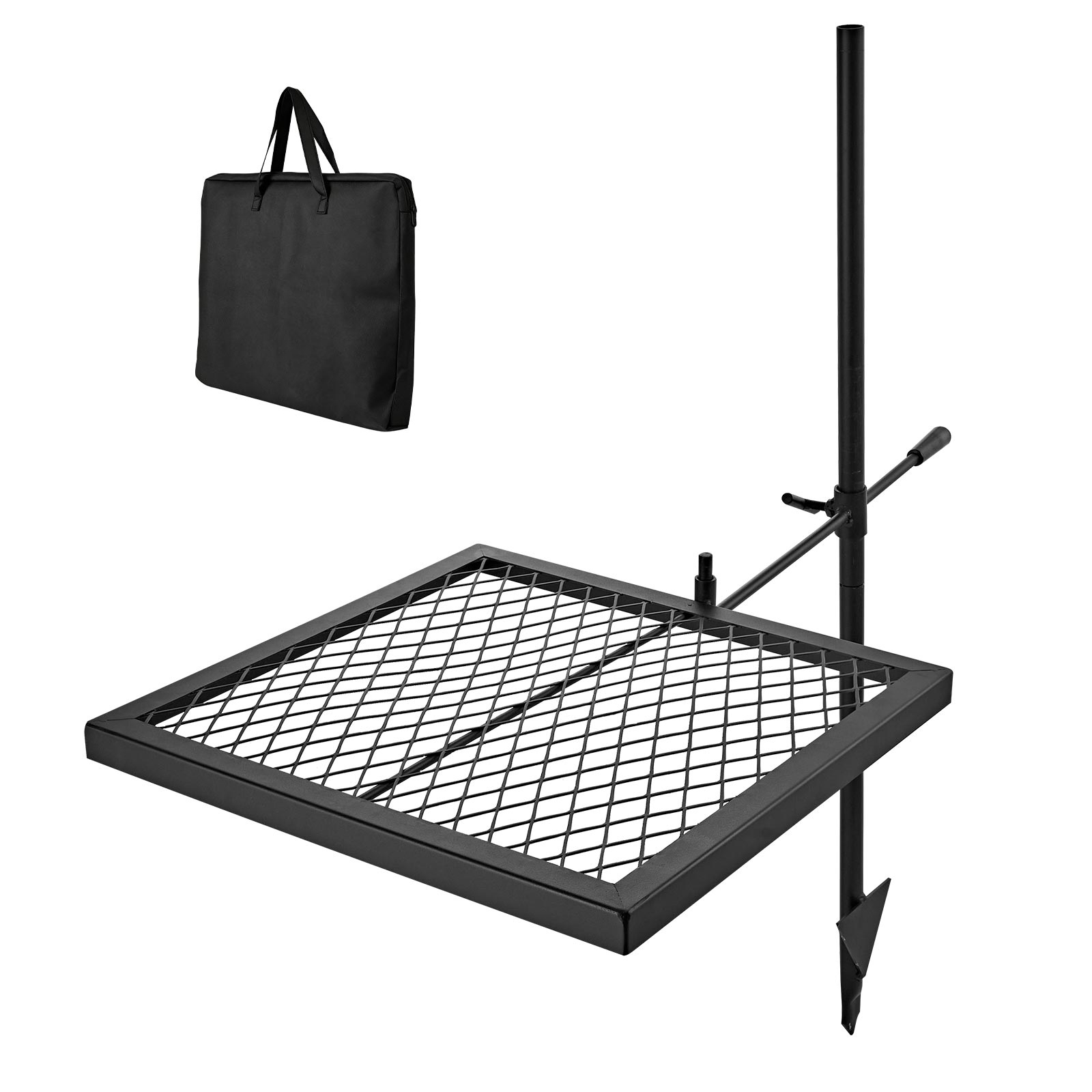 Main product image of 16" Swivel Campfire Grill Grate, Steel, 360° Height Adjustable, Black