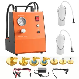 Product image of Electric Brake Bleeder Kit, 120V Automatic Brake Fluid Bleeding Kit With 7 Master Cylinder Adapters & Dual Power Supplies, 0.6 - 3 Bar Brake Pressure Bleeder Pump Fits Most Passenger Vehicles