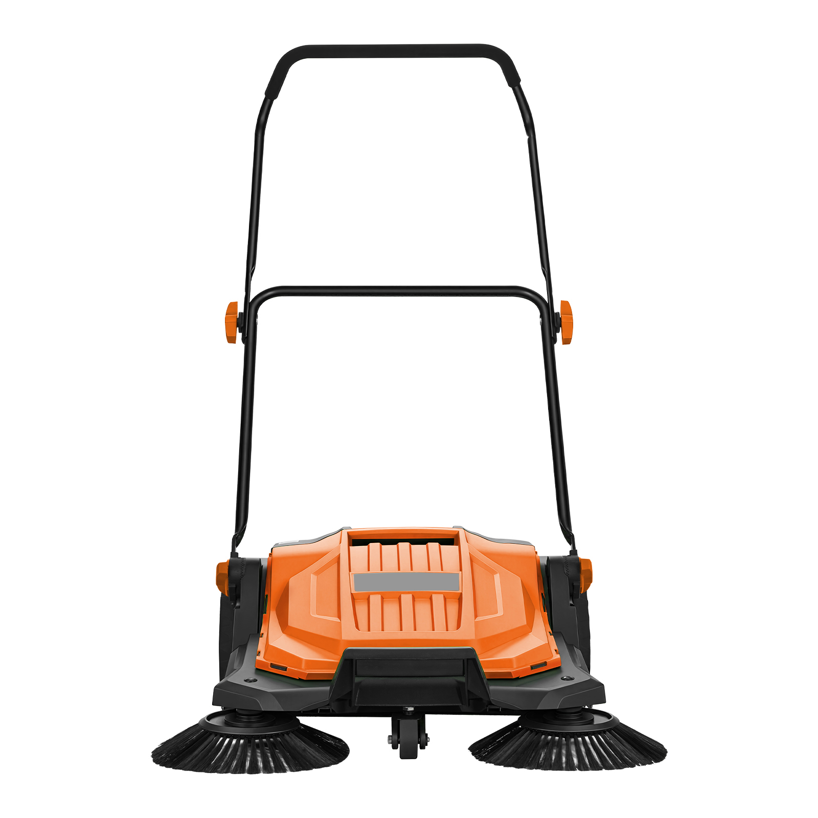 Main product image of Walk-Behind Manual Floor Sweeper, 25.6" Sweeping Width, 5 Gallon Container, Orange