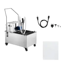 Product image of Mobile Fryer Oil Filter Cart, 55L/14.5Gal, 250W, 12 L/min, Stainless Steel