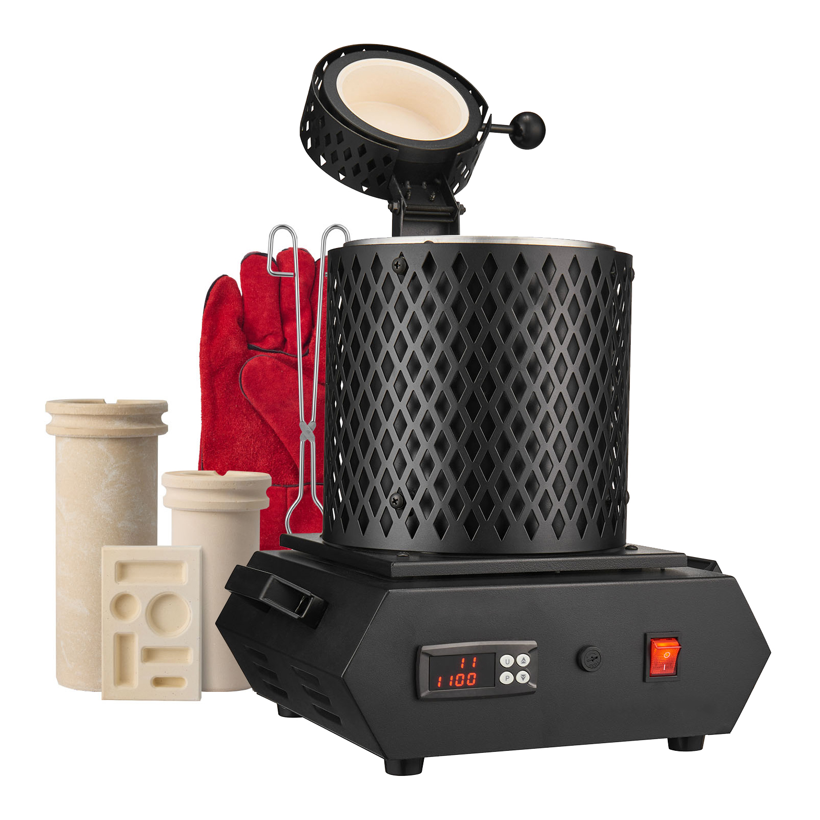 Main product image of PID Electric Melting Furnace, 1350W, 2102°F, with 1kg & 3kg Crucibles