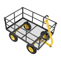Product image of Steel Utility Wagon, 1400 Lbs, 13" All-Terrain Tires, Mesh Detachable Sides