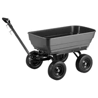 Product image of 1200 lb Poly Garden Dump Cart, 7 cu ft, 90° Dump, 2-in-1 Handle, Swivel Wheels