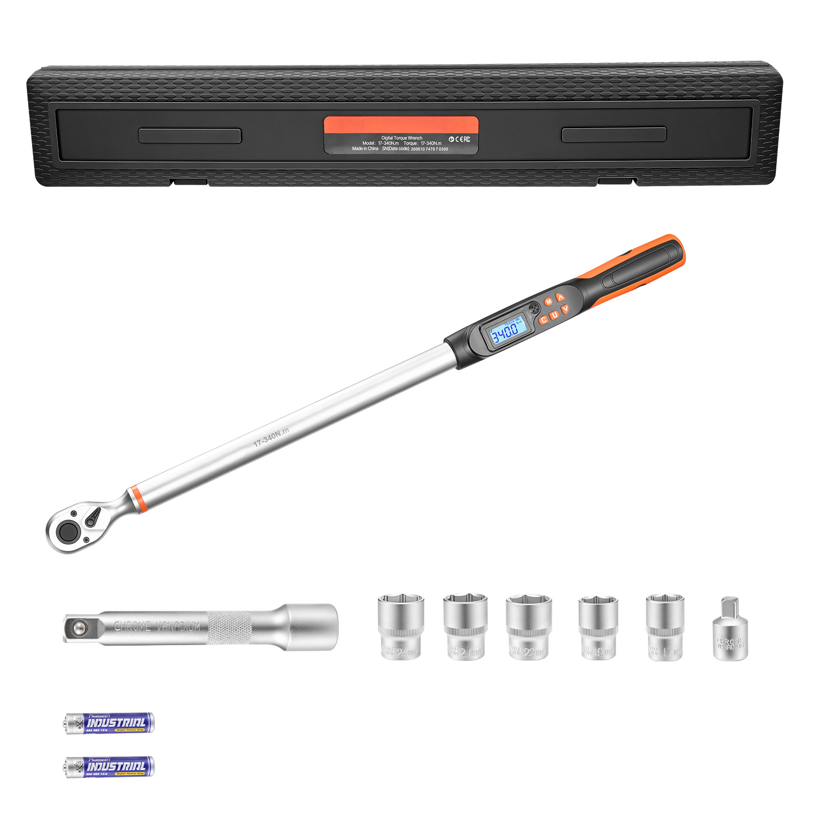 Main product image of 1/2" Drive Digital Torque Wrench Set, ±2% Accuracy