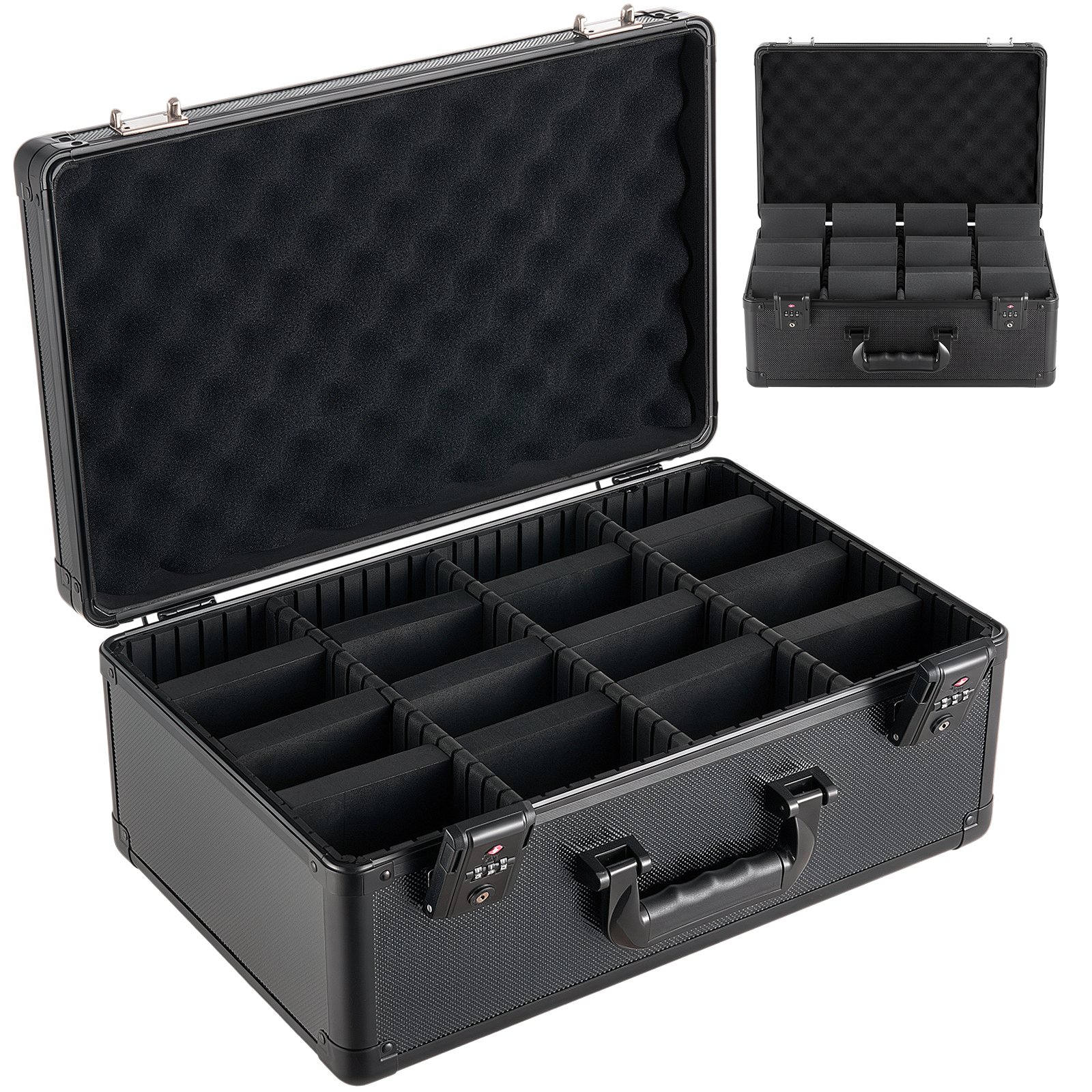 Main product image of 4-Row Graded Card Storage Case, TSA Lock, 12 Dividers, Holds 152 PSA Slabs