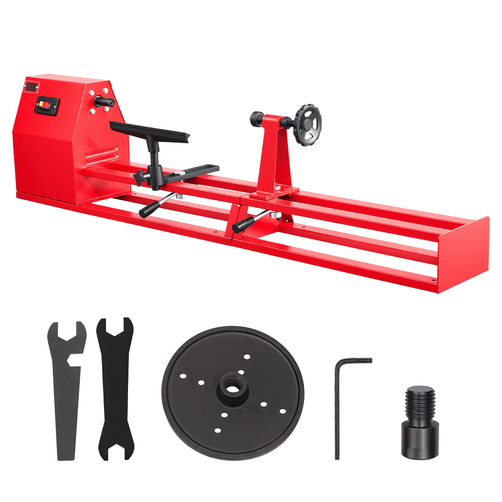 Main product image of Wood Lathe 1/2 HP 14" X 40" Benchtop Wood Lathe Machine 4 Speeds, 930/1500/2050/2500 RPM, With Tool Rest, Wrenches, Faceplate, Heavy Duty, For Beginner Professional Woodworking, Woodturning