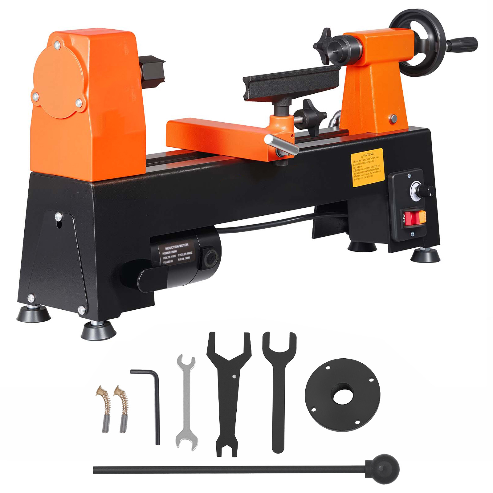 Main product image of Wood Lathe, 1/3 HP, 8" x 13" Benchtop, Variable Speed 150-3200 RPM