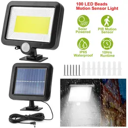 Product image of Solar Wall Light, Motion/Light Sensor, 100 LED, IP65, 16.4ft Cable