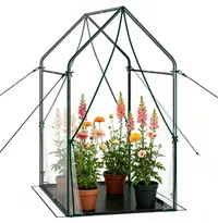 Product image of 54x36x67 in. Portable Greenhouse, Clear PVC, Metal Frame, PE Mat