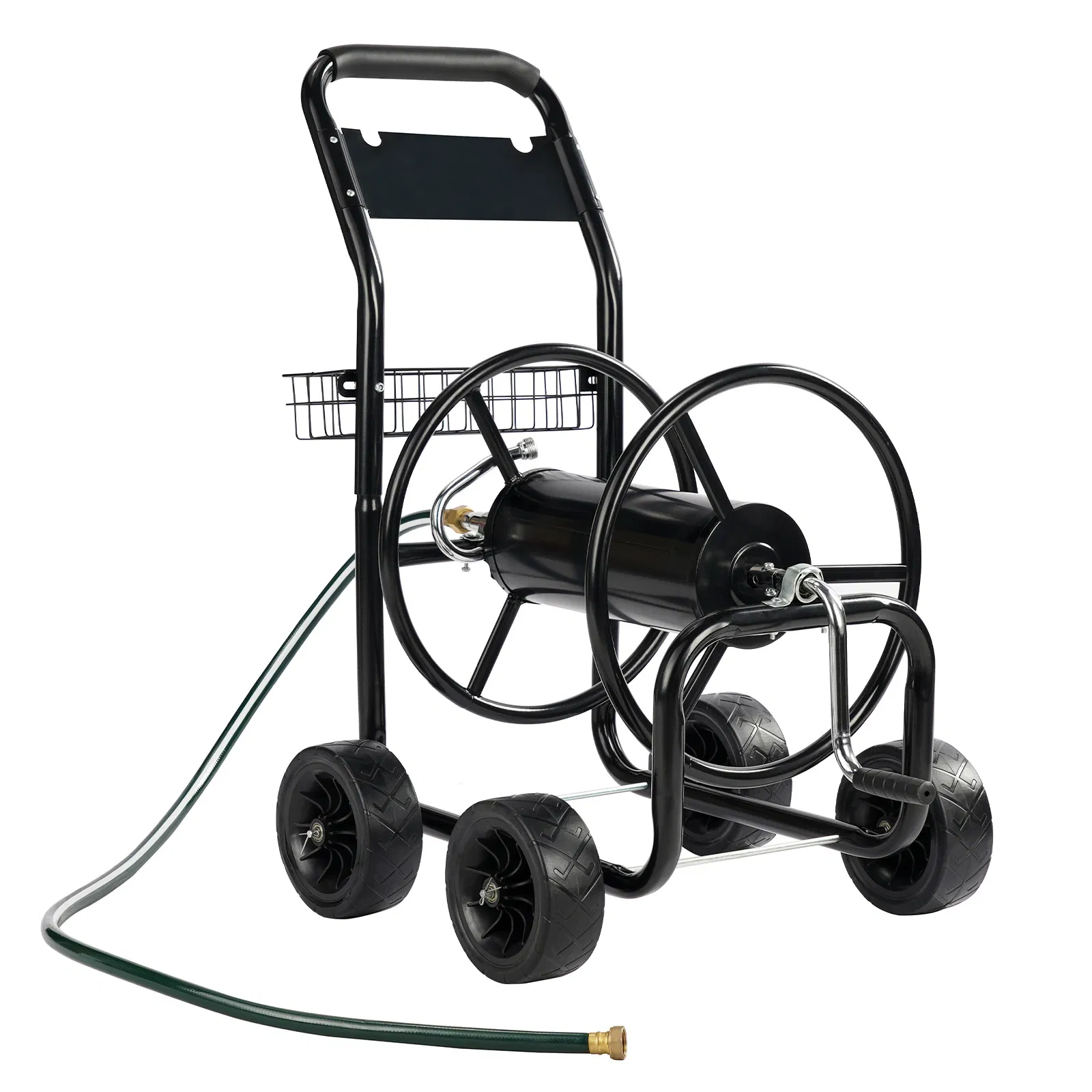 Main product image of 97x53x100cm Black Iron Utility Cart, Solid Wheels
