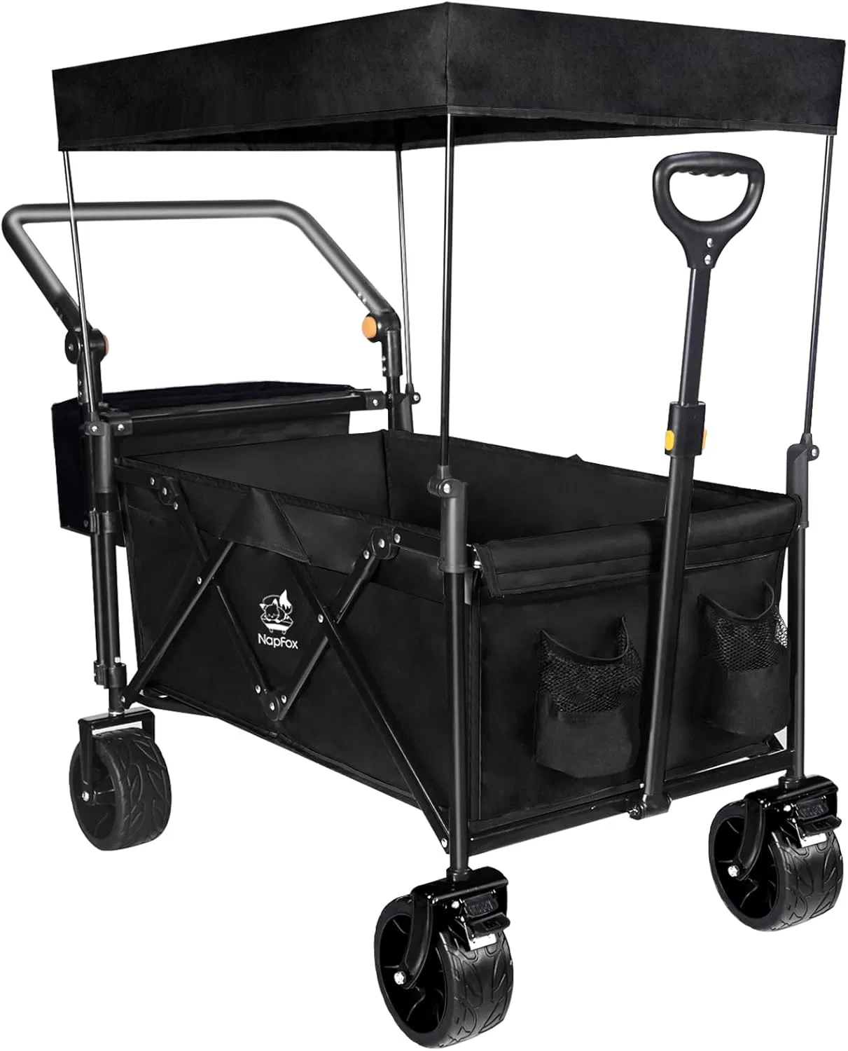 Main product image of Foldable Utility Wagon with Canopy, All-Terrain Wheels, and Brake