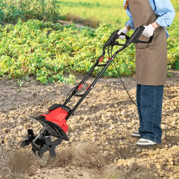 Main product image of 10 Amp Electric Tiller, 380 RPM, 4 Blades, 14" Width, Foldable Handle