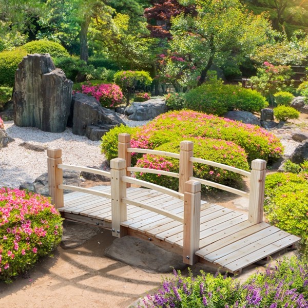 Main product image of 5 Ft Wooden Garden Bridge Footbridge