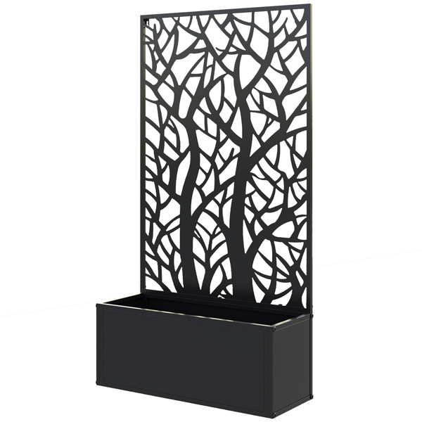 Main product image of Garden Bed Galvanized Planter, Garden Bed With Privacy Pan