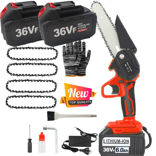 Main product image of 6-inch 4500W Cordless Electric Chainsaw with 2 Batteries