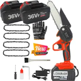 Product image of 6-inch 4500W Cordless Electric Chainsaw with 2 Batteries