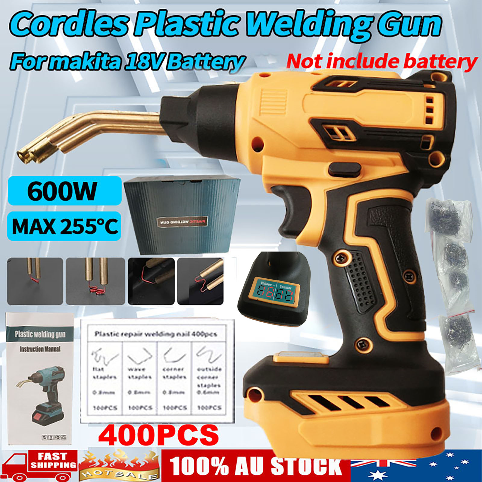 Main product image of Cordless 18V Plastic Welder Hot Stapler Kit with 400 Staples