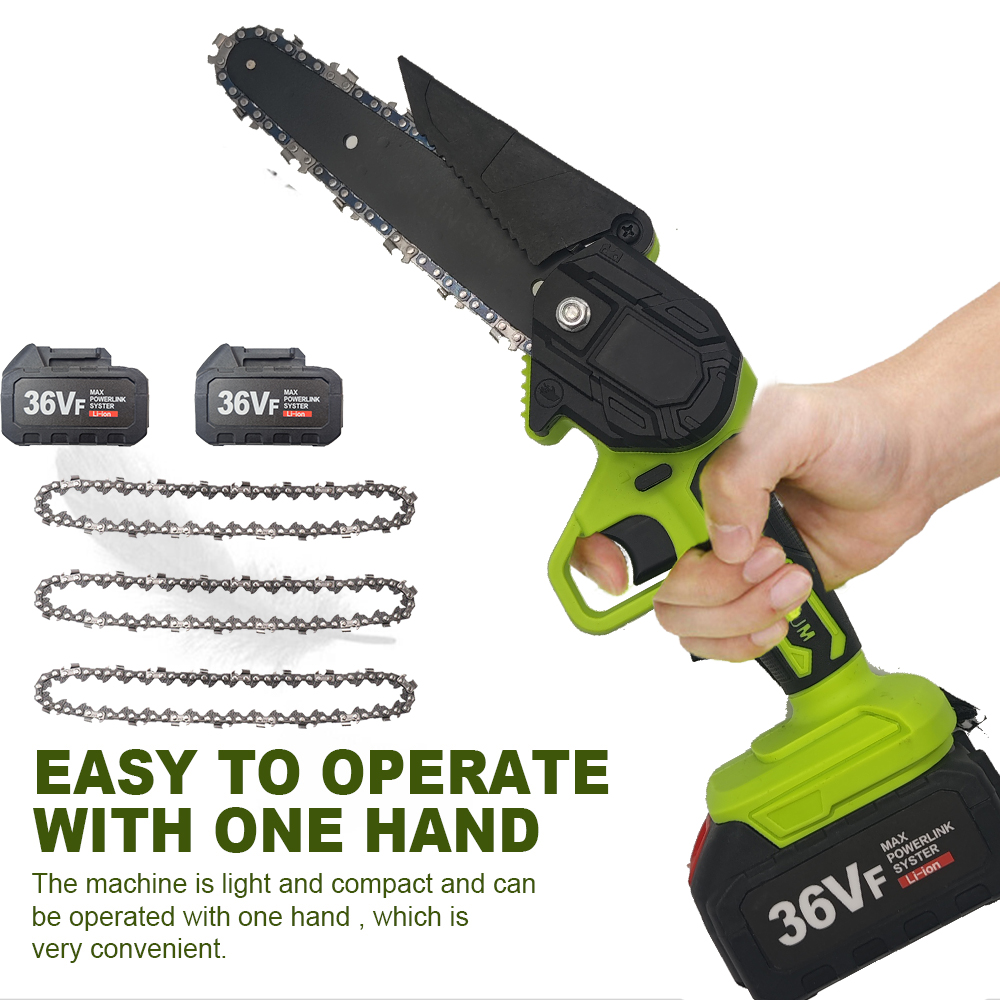 Main product image of 6in Cordless Electric Chainsaw Kit, 2-Battery