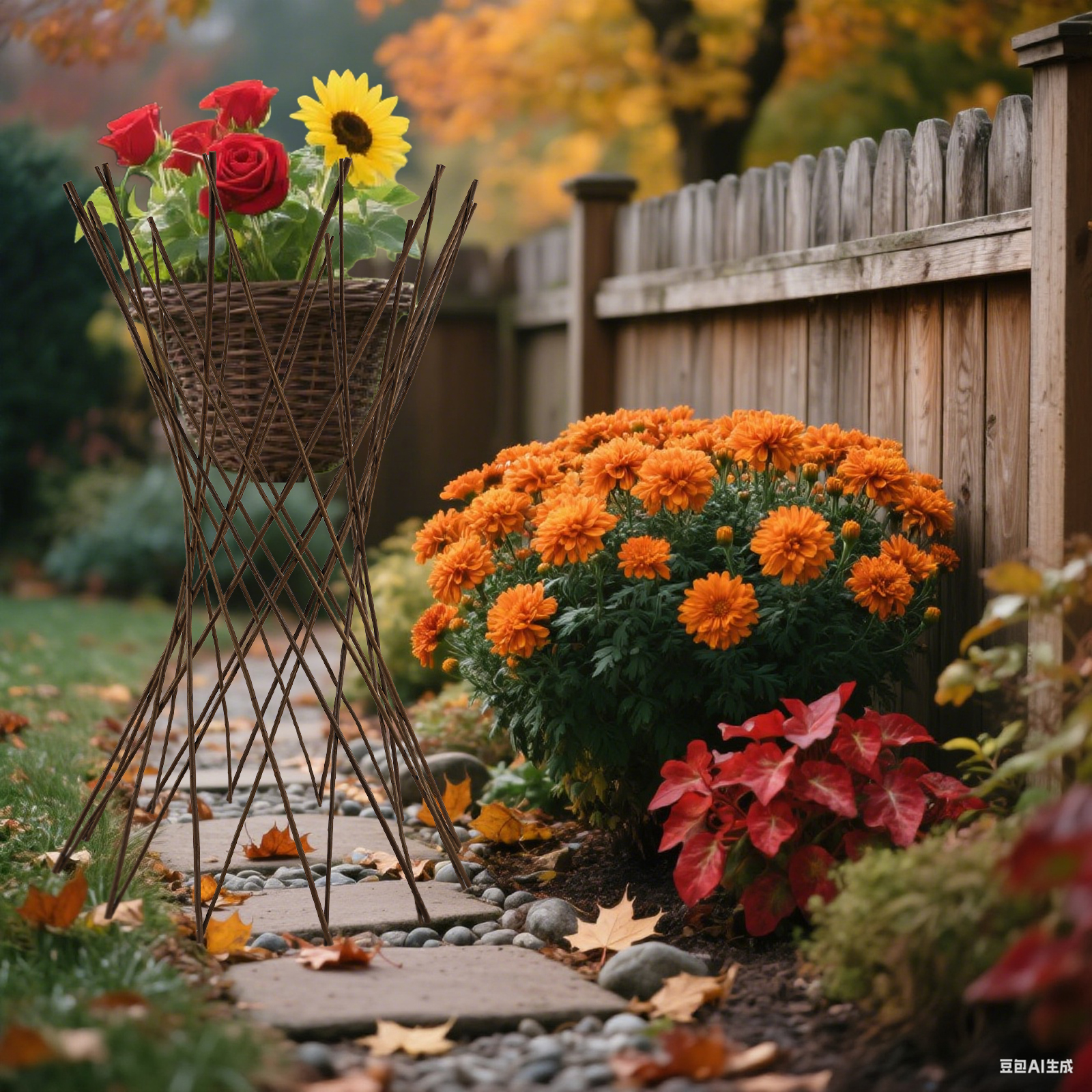 Main product image of Willow Funnel Trellis, 60 H x 15 W, Natural, Expandable