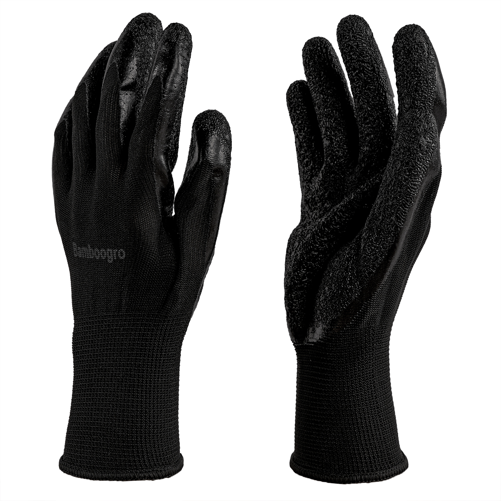 Main product image of Black NCG Crinkle Latex Coated Seamless Knit Gloves, 8 Pairs