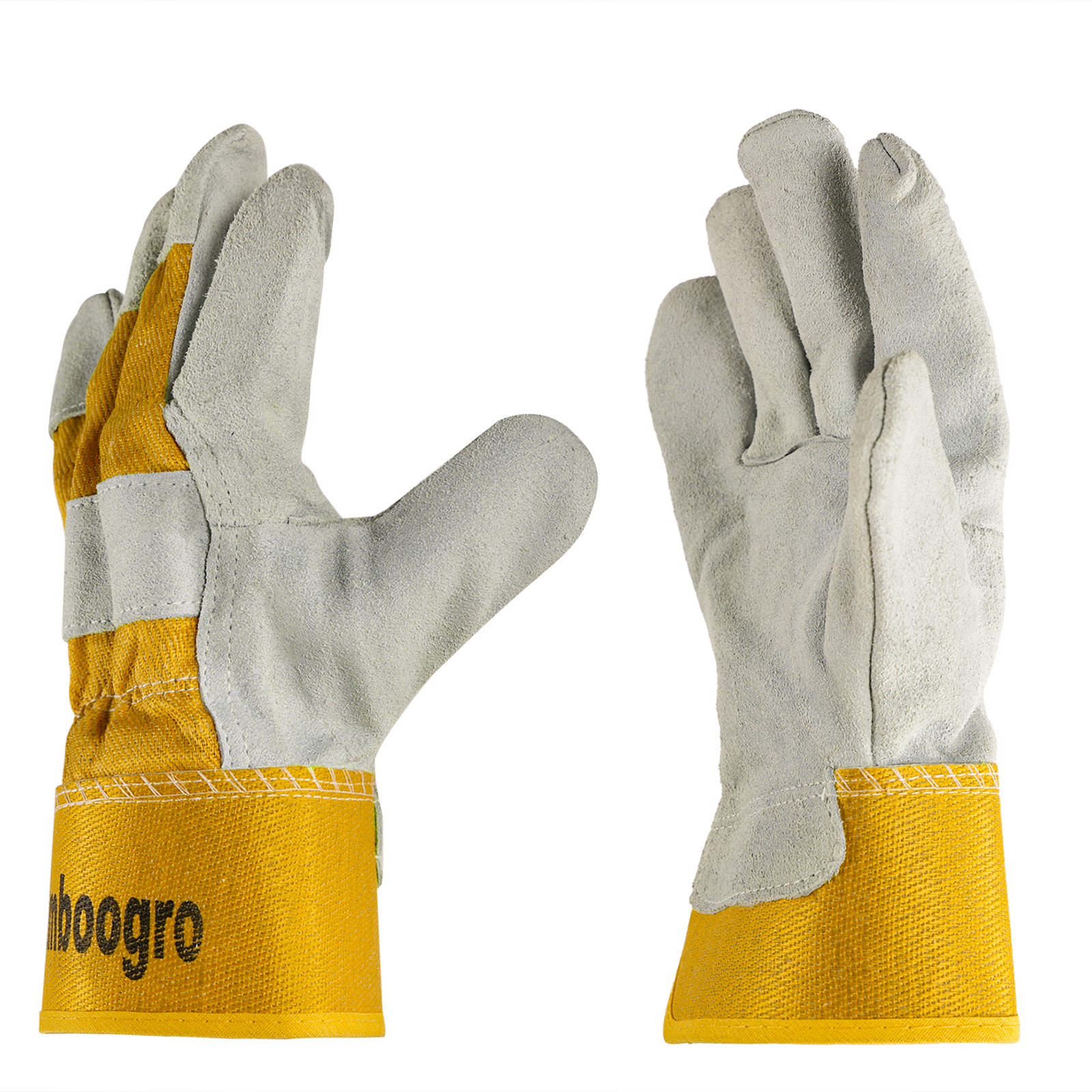 Main product image of CSG Cow Leather Work Gloves, Wear Resistant, 6 Pairs