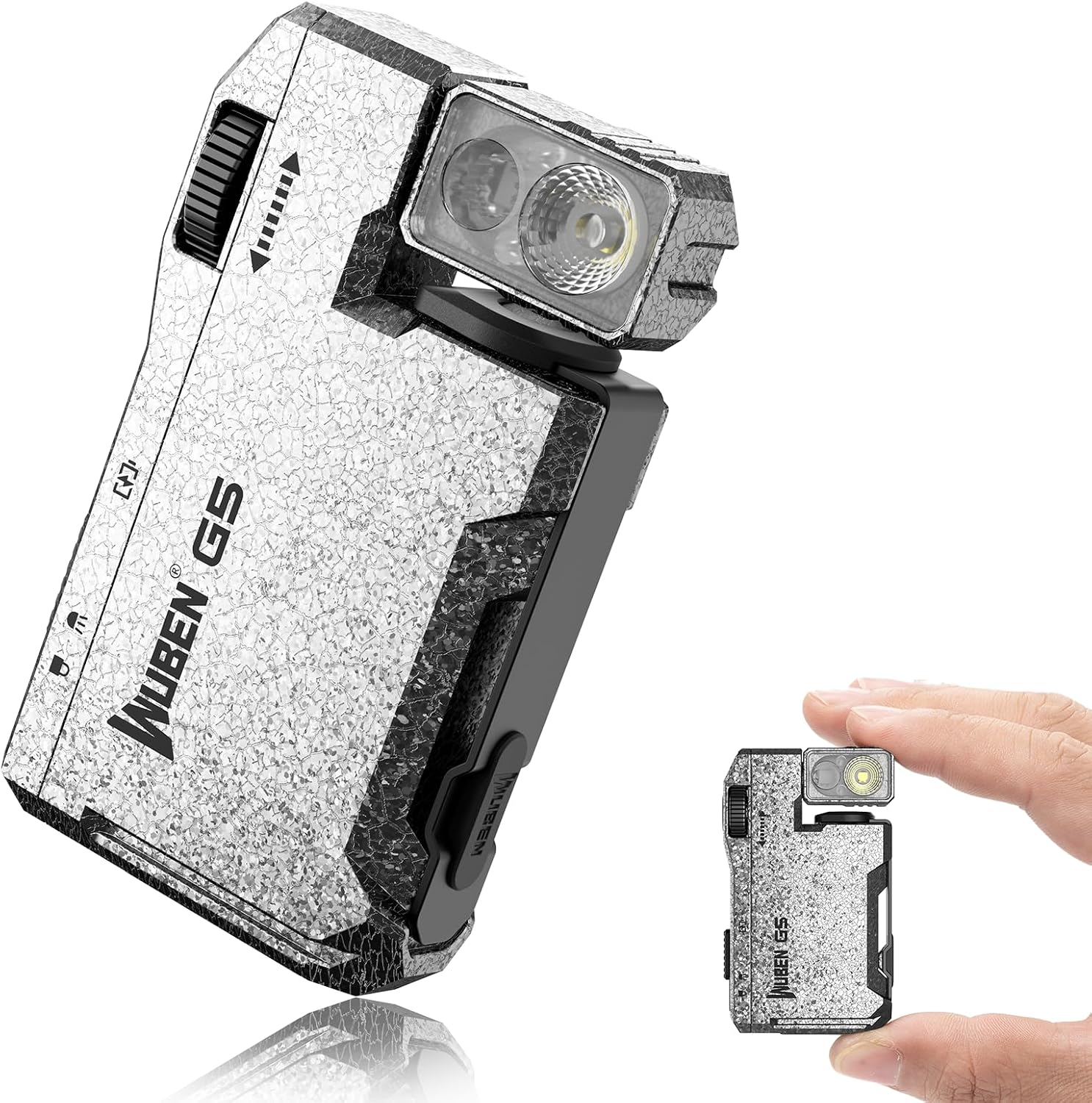 Main product image of ICECRACK G5 Rechargeable EDC Flashlight, 400 Lumens, Dual LED, RGB, Magnetic