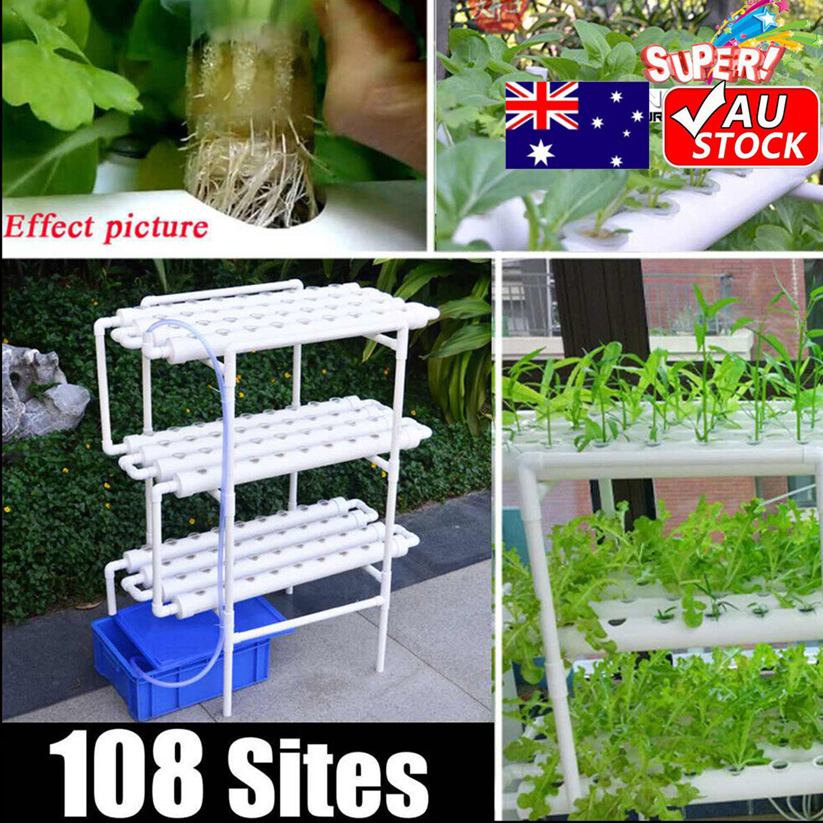 Main product image of 108 Plant Sites Hydroponic Grow Tool Kit Vegetable Garden Hydroponic Grow System