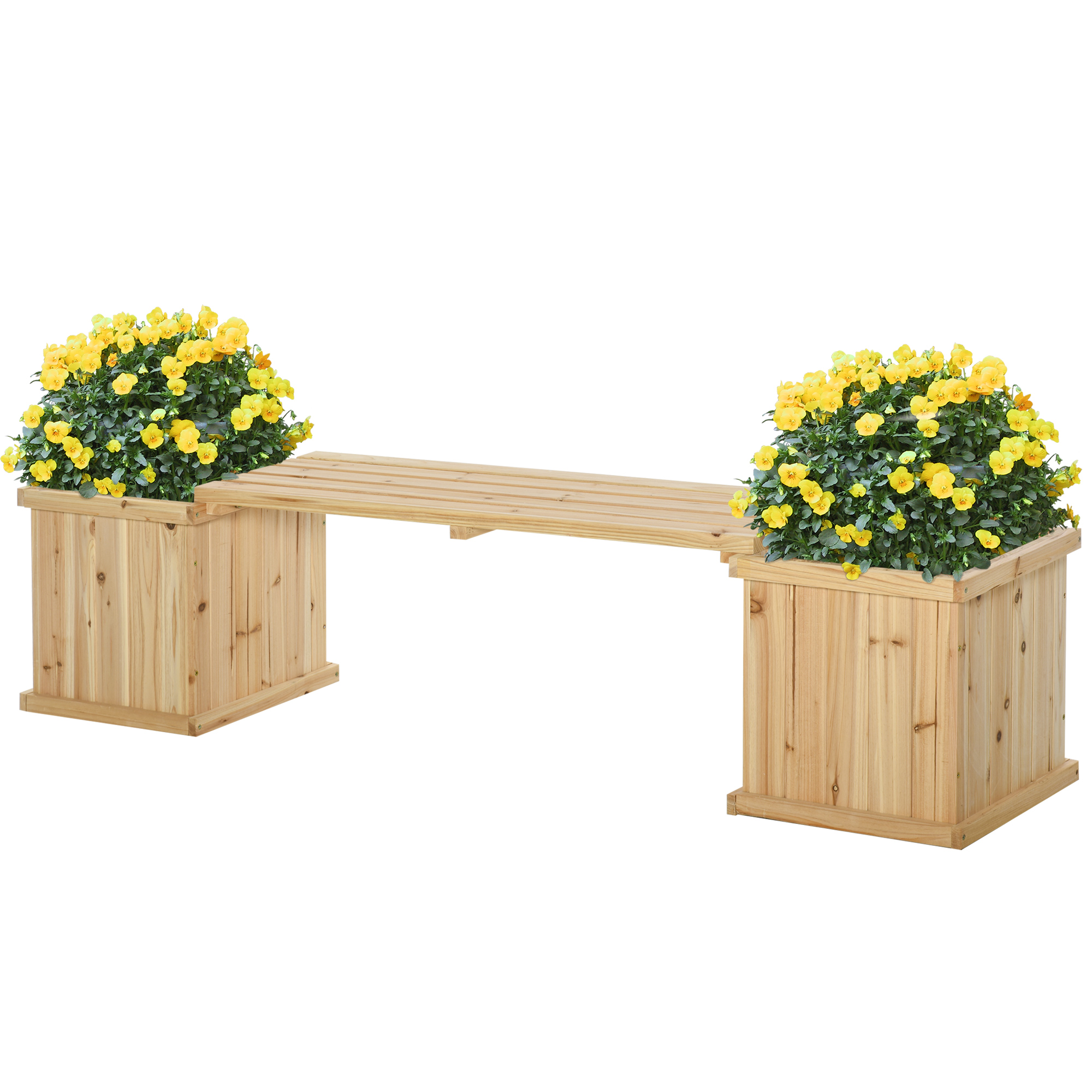 Main product image of Wooden Planter Bench Combination, 37L, 69 x 15 x 16 in.