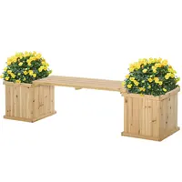 Product image of Wooden Planter Bench Combination, 37L, 69 x 15 x 16 in.