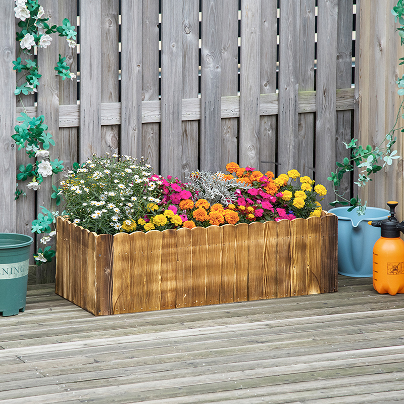 Main product image of Outsunny 109L Wooden Raised Garden Bed, 100 x 40 x 30 cm