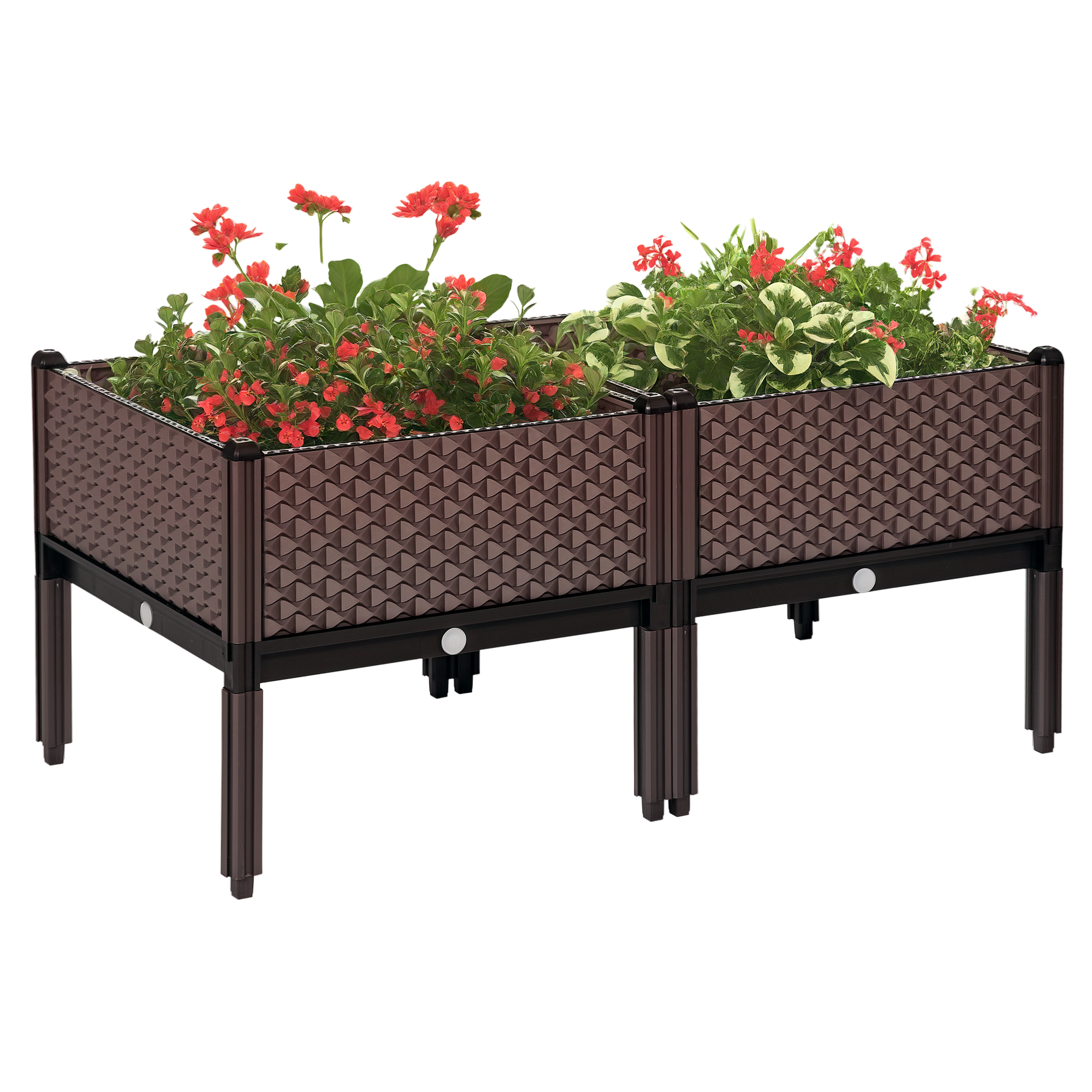 Main product image of Outsunny 19.7in x 19.7in x 18.3in Elevated Planter Boxes, 10.8 Gal, Set of 2