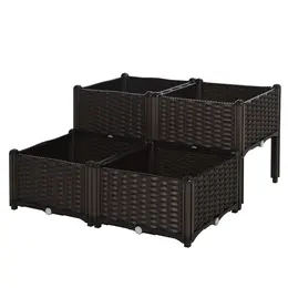 Product image of Four Piece Set 26L PP Elevated Planter Boxes