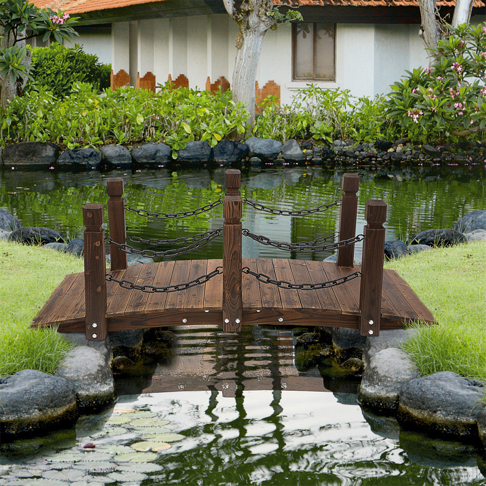 Main product image of Wooden Arc Footbridge, Outdoor Landscape Bridge