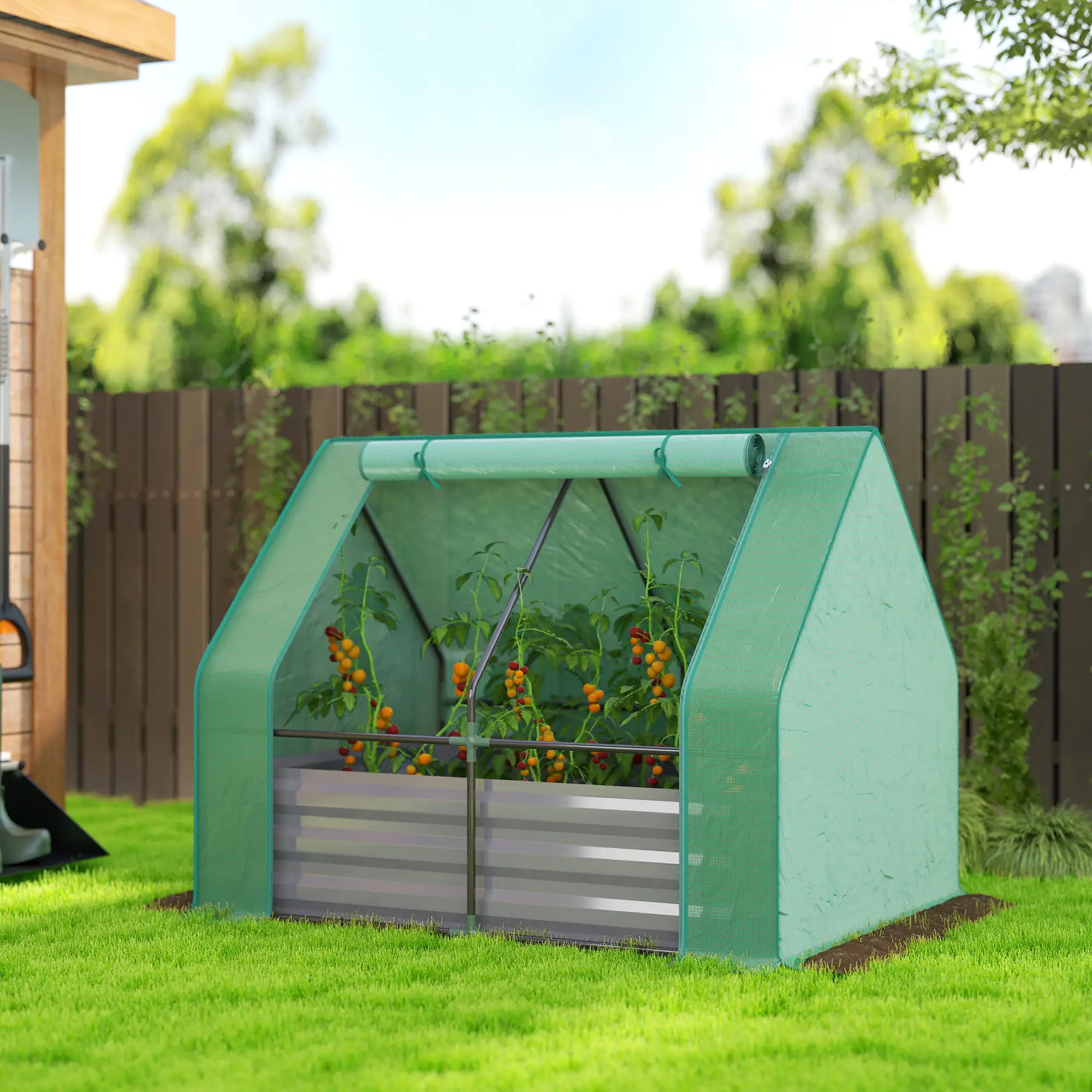 Main product image of Raised Garden Bed with Integrated Mini Greenhouse