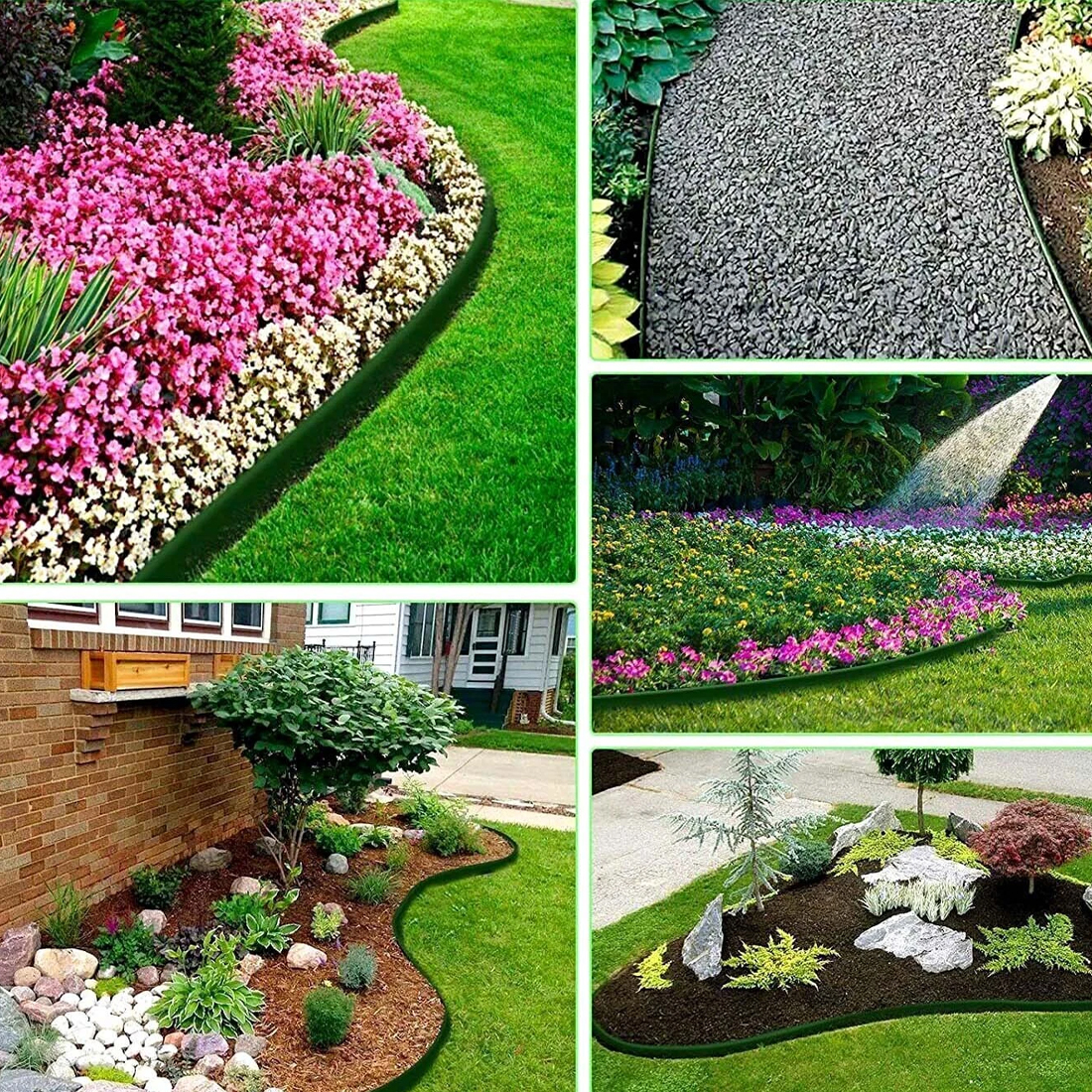 Main product image of 10m Garden Lawn Edging Strip, Includes 30 Securing Nails