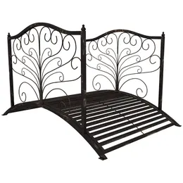 Product image of 4 ft Metal Arch Bridge, Safety Rails, Tool-Free Assembly