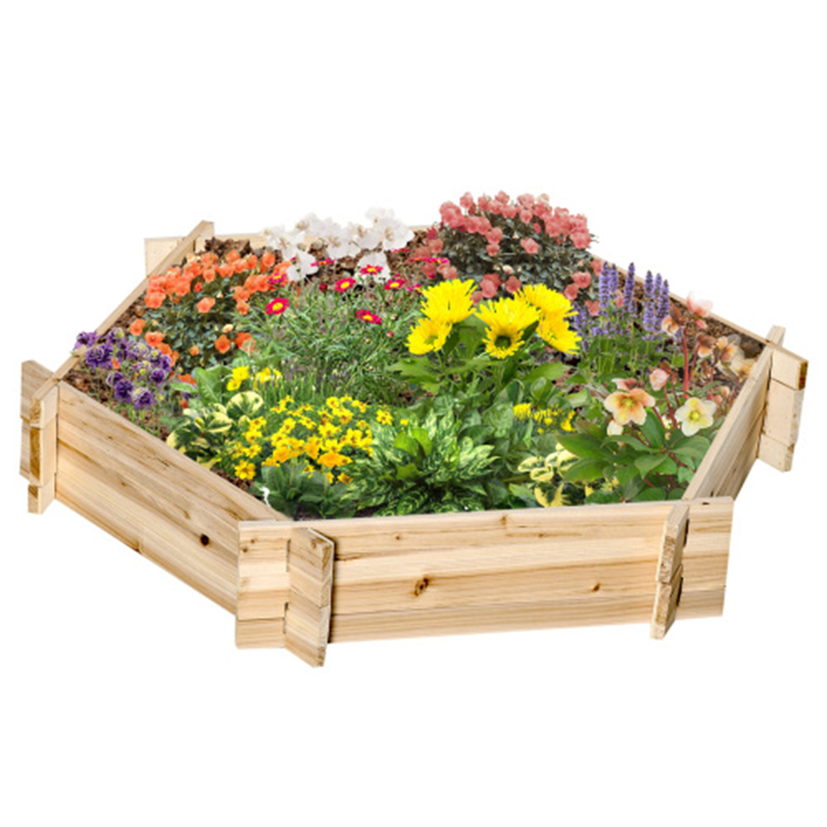 Main product image of 39 x 36 Inch Screwless Hexagon Raised Garden Bed