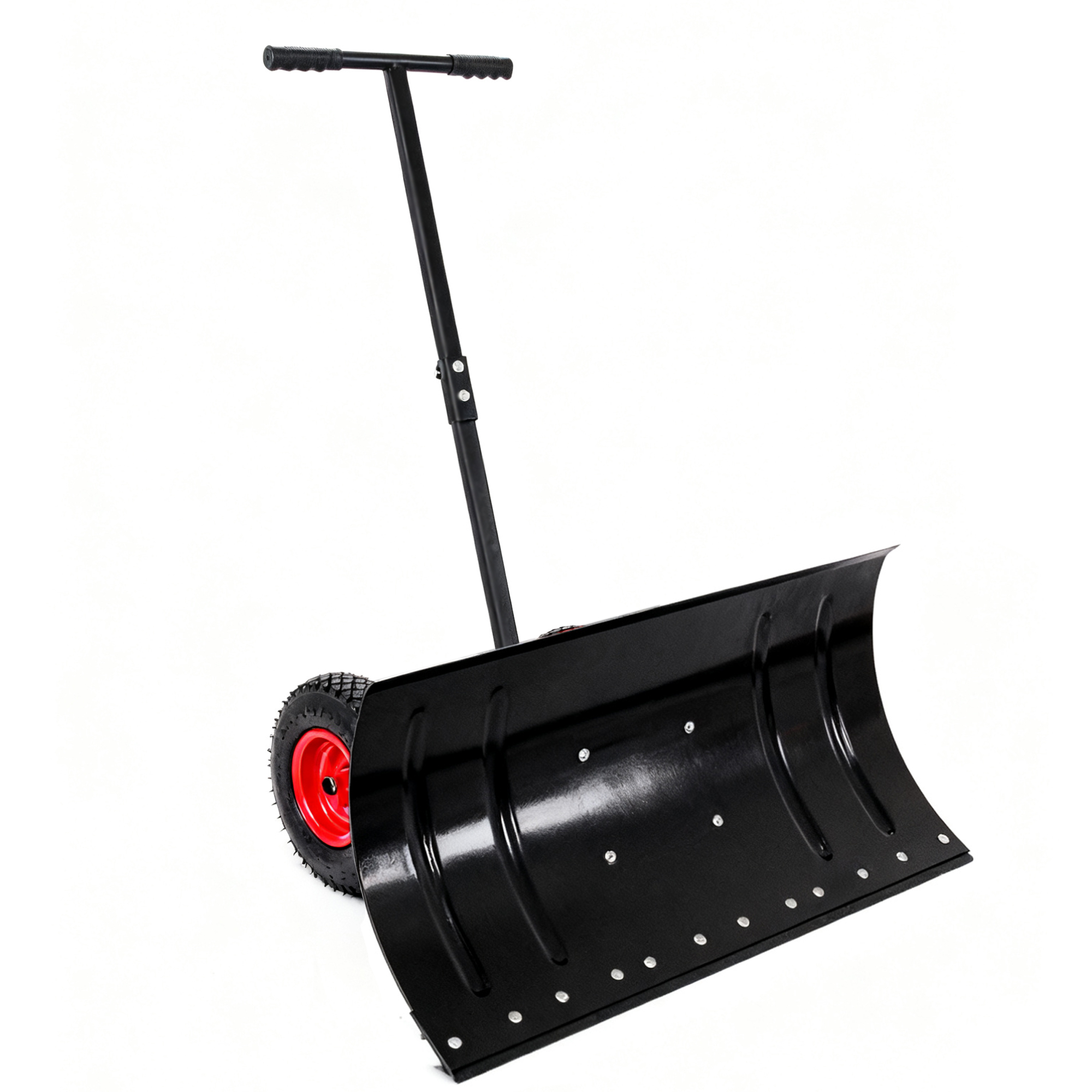 Main product image of 30 inch Metal Snow Pusher, 15 inch Blade, 2 Wheels, Adjustable Handle