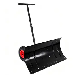 Product image of 30 inch Metal Snow Pusher, 15 inch Blade, 2 Wheels, Adjustable Handle