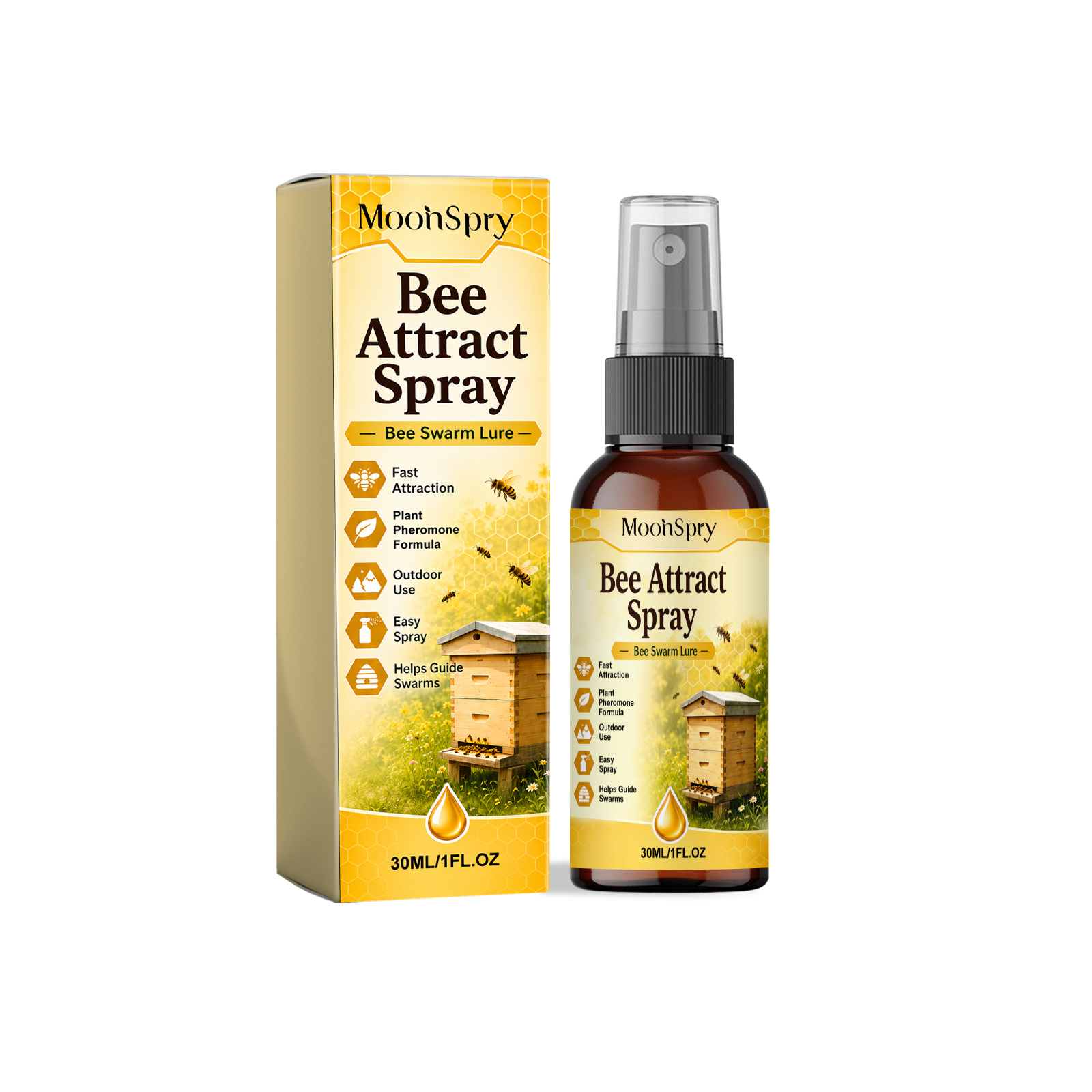 Main product image of MOONSPRY Bee Attract Spray, 30ml, Bee Lure, Care Oil for Daily Use