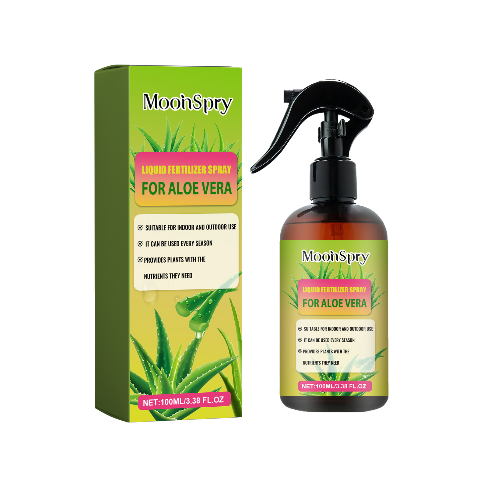 Main product image of Premium 3-1-2 Liquid Fertilizer Spray for Aloe Vera, 100ml, Plant Growth, Garden Supplies for Outdoor Garden