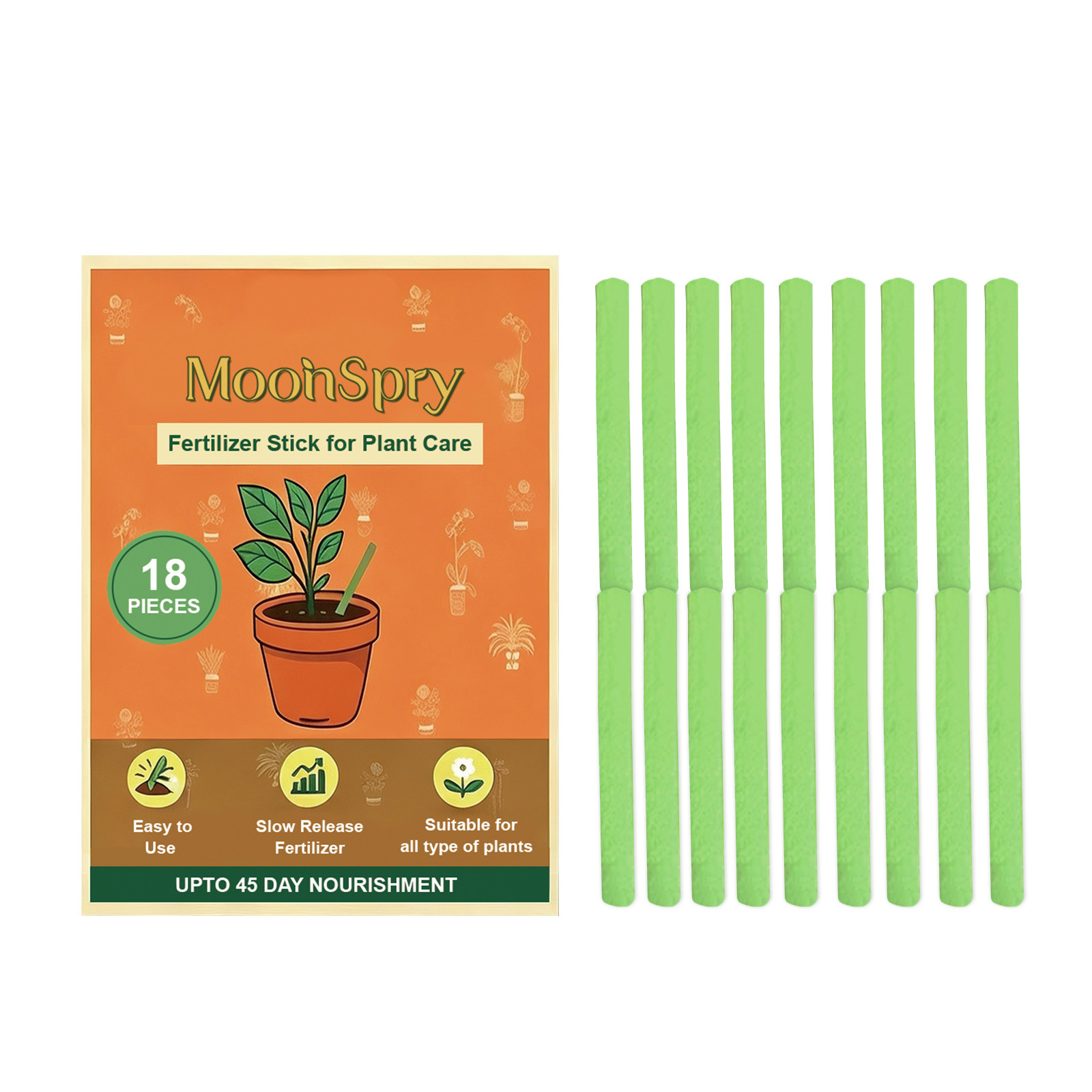 Main product image of MOONSPRY Plant Care Fertilizer Stick, 18pcs, Plant Growth, Garden Supplies for Outdoor Garden