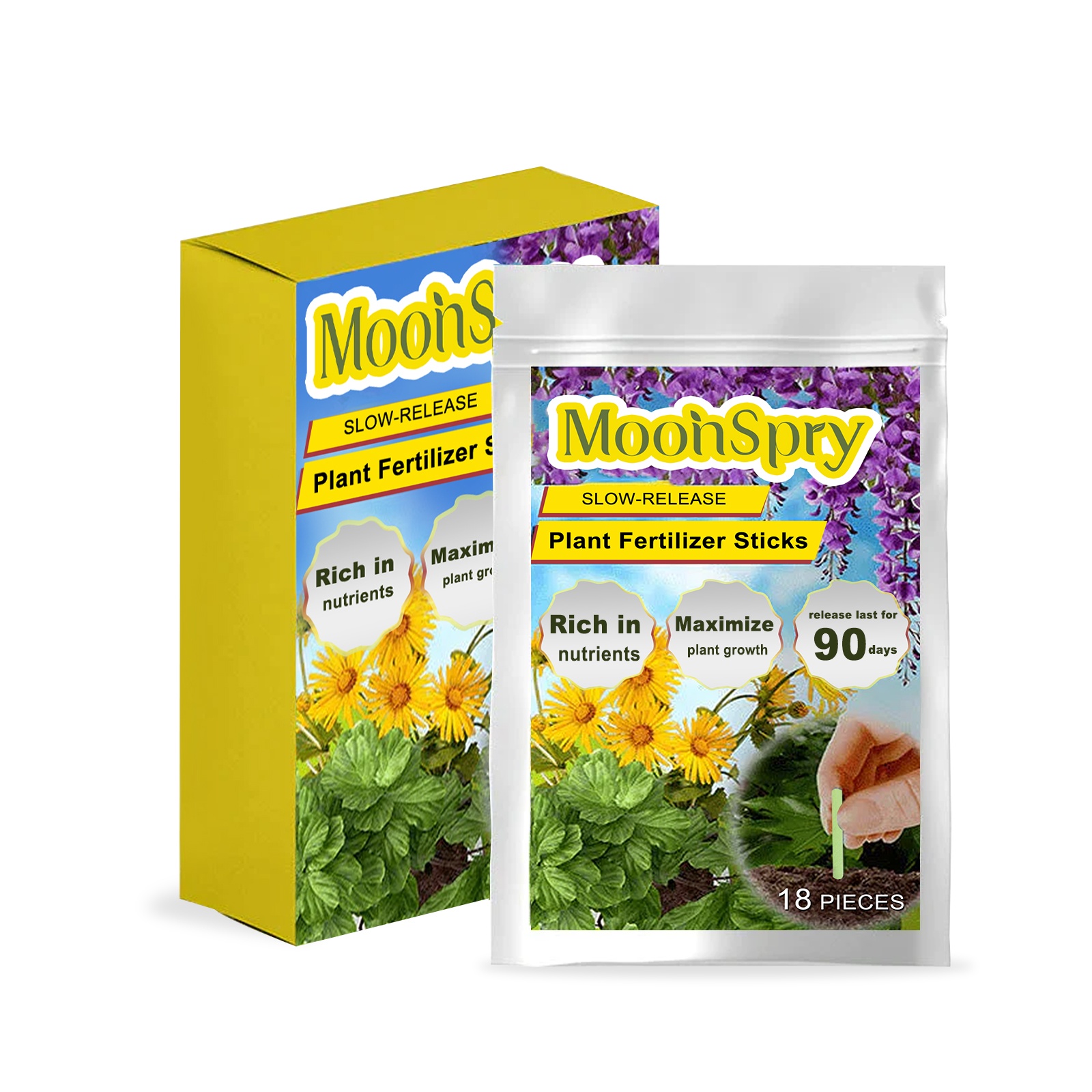 Main product image of MOONSPRY Plant Care Fertilizer Stick, 18pcs, Garden Supplies for Outdoor Garden