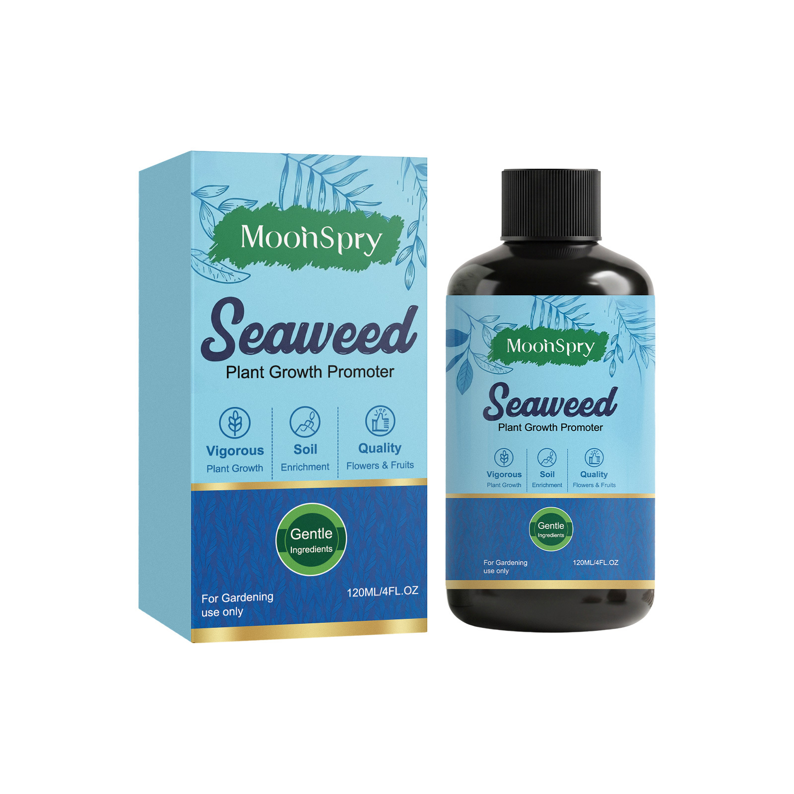 Main product image of MOONSPRY Seaweed Plant Growth Promoter, 120ml, Plant Products, Garden Supplies for Outdoor Garden